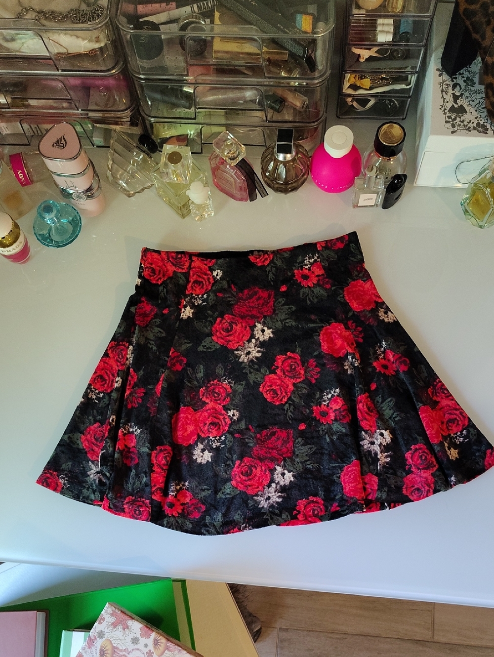 Frenchi Roses Mini Skirt - Picture 7 of 11